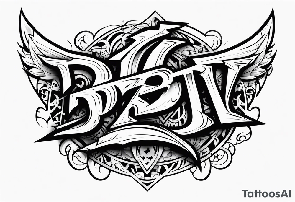 DRACO graffiti style tattoo idea