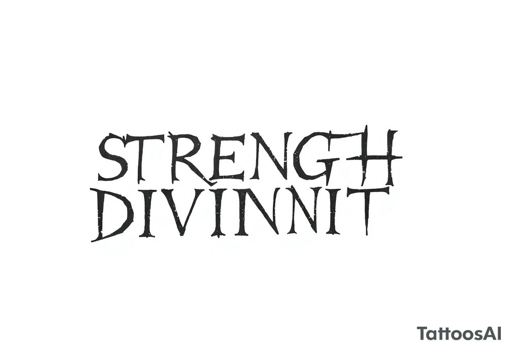 STRENGTH
DIVINITY tattoo idea