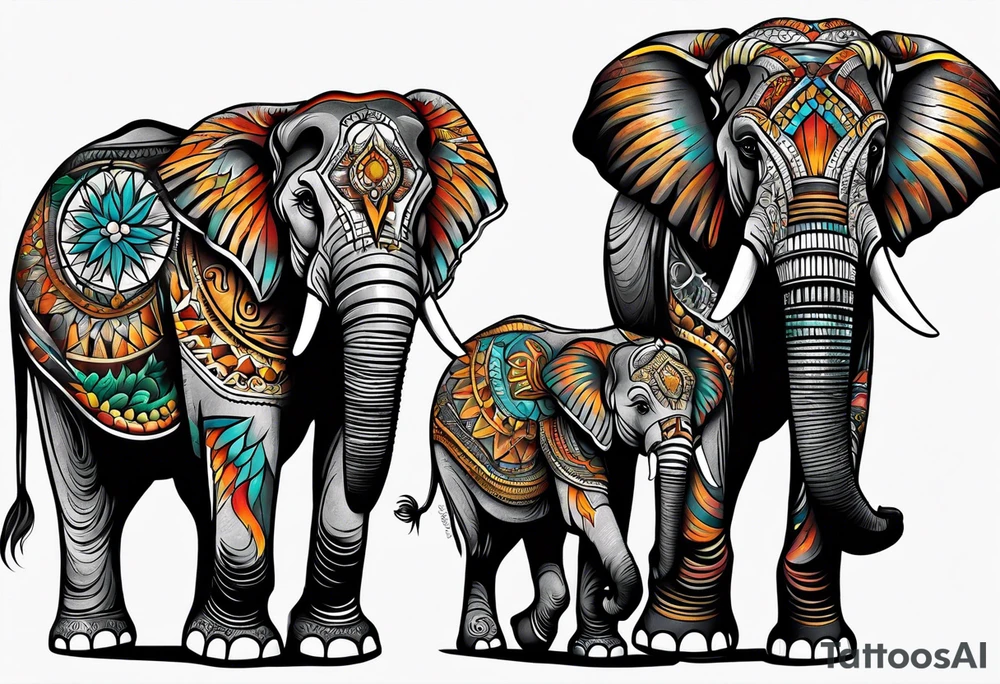Elephant Family tattoo idea