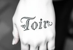 Name Tori old English with tribal tattoo idea