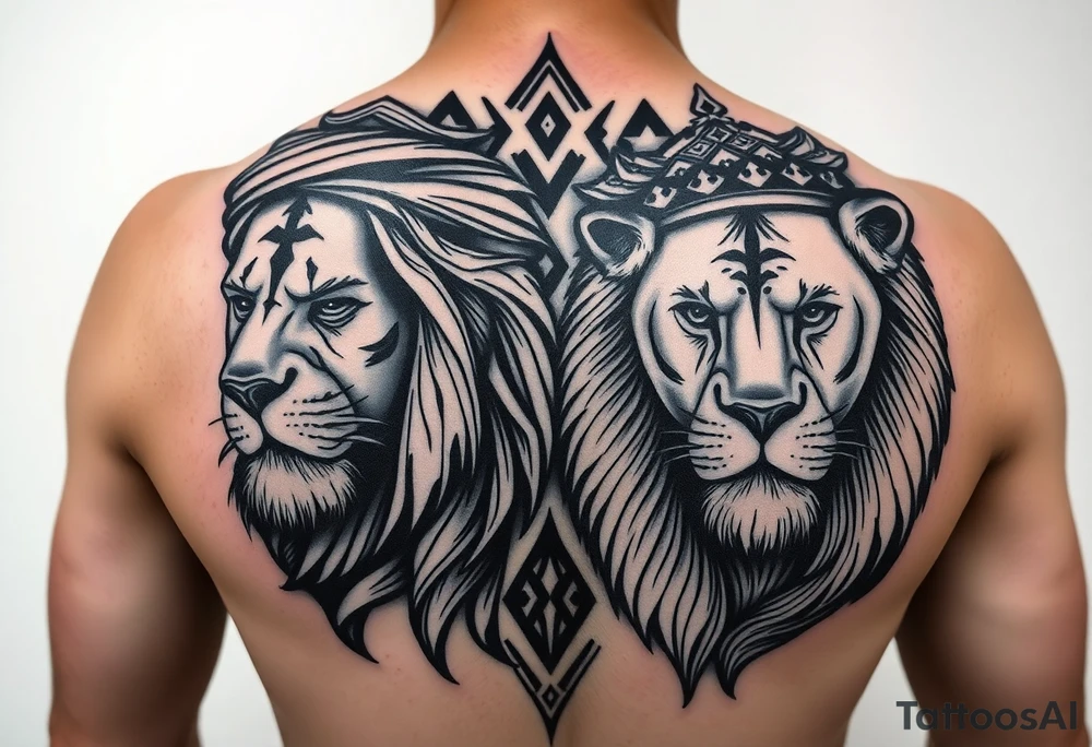 first off all can u get me a picture of imam ali and a lion on on one side and imam ali on the other side make sure u get the pictures from google on the whole back tattoo idea