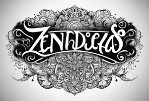 Forearm tattoo that says Zendejas tattoo idea
