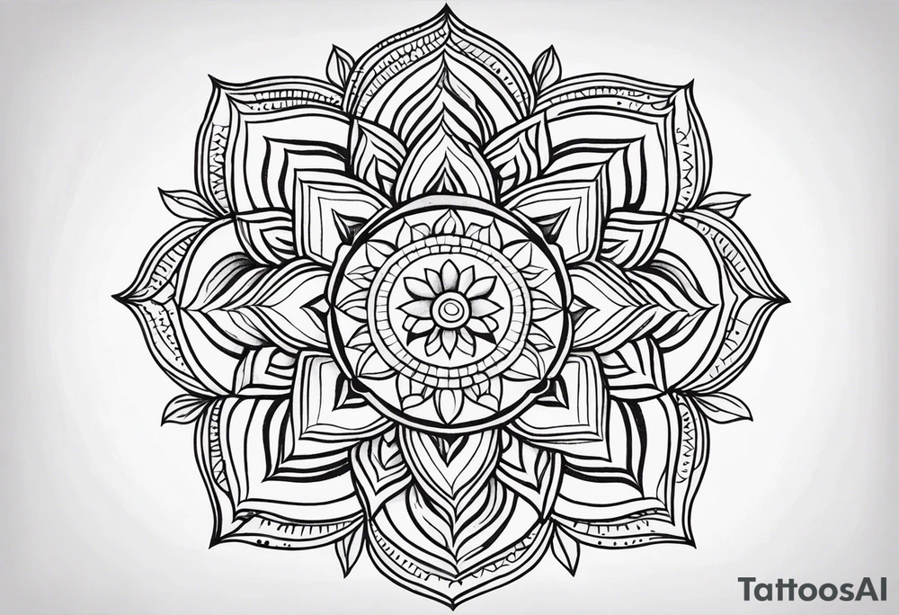 Mandala ornemental dotwork tattoo idea