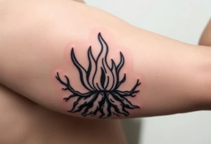 fire in a prison of roots tattoo idea