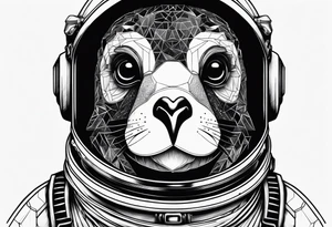 Pinguin astronaut tattoo idea