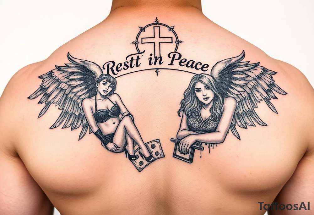 Rest in peace dad lowrider girls and money tattoo idea