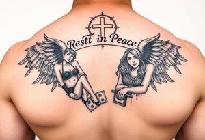 Rest in peace dad lowrider girls and money tattoo idea