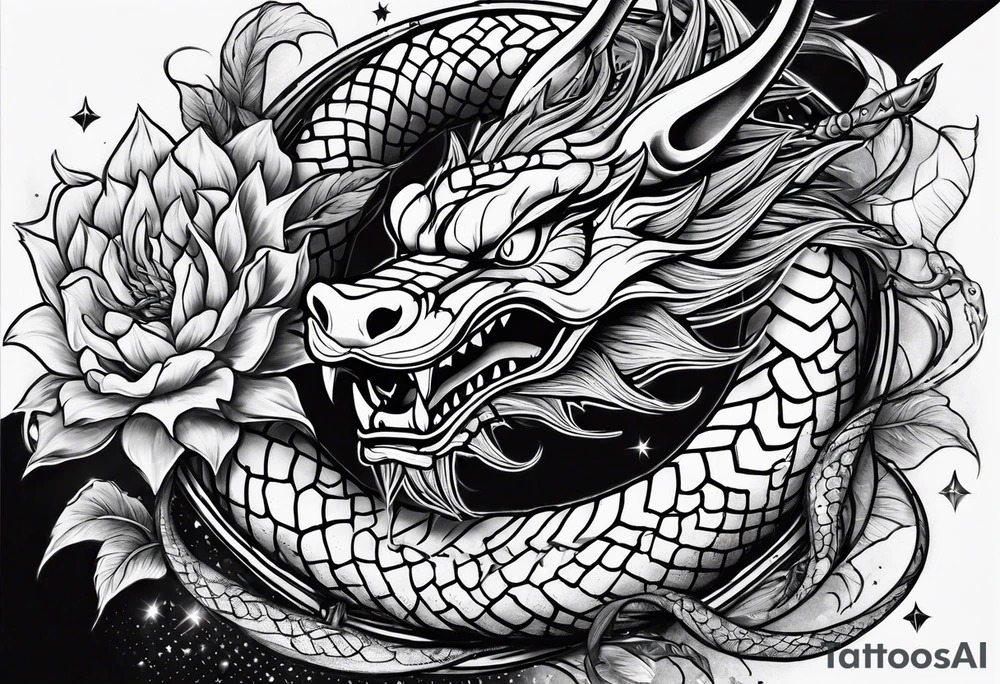 Shenron Americana style tattoo tattoo idea