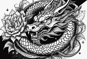 Shenron Americana style tattoo tattoo idea