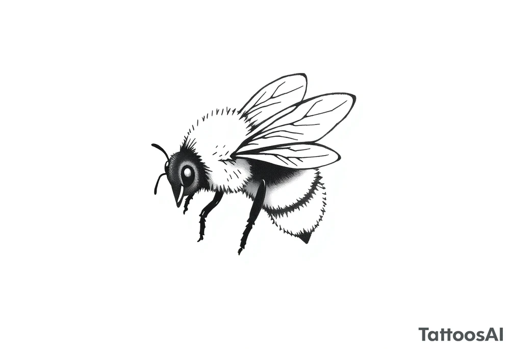 Cute bumblebee tattoo idea