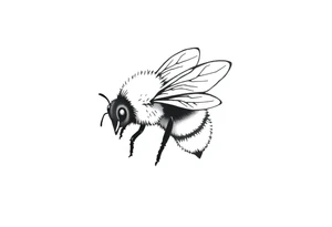 Cute bumblebee tattoo idea
