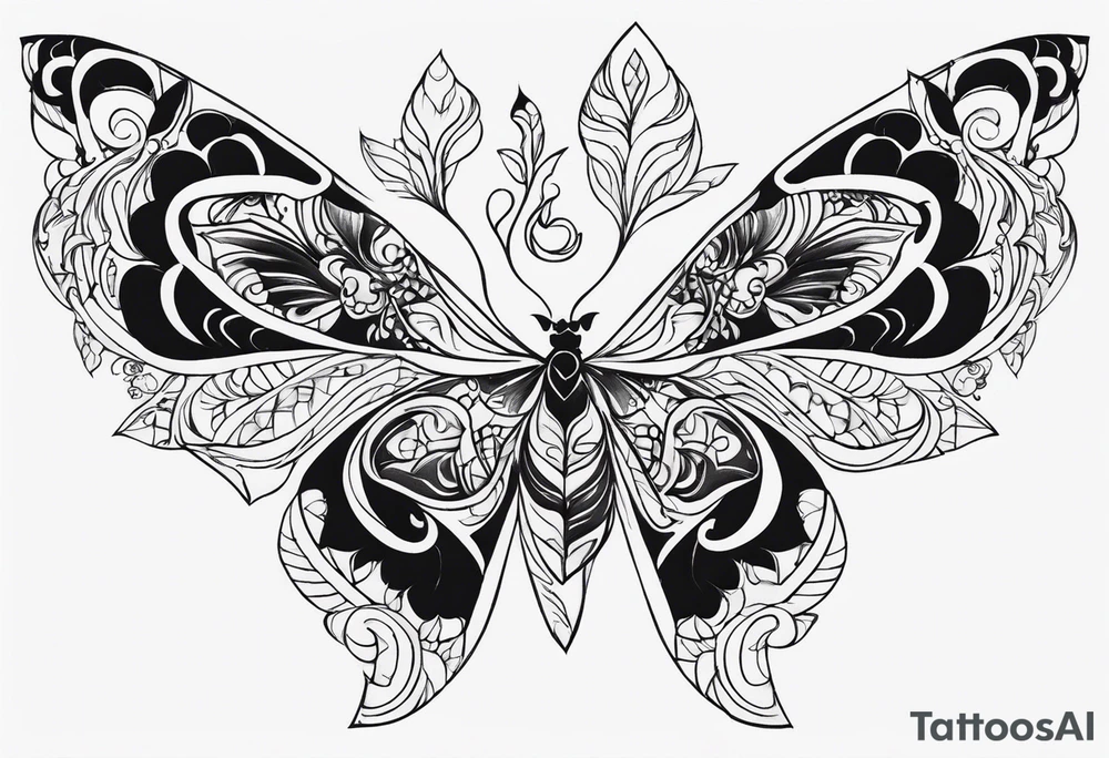 Divinely feminine spiritual tattoo idea