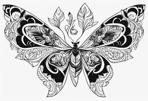 Divinely feminine spiritual tattoo idea