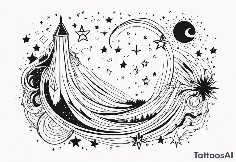 pen in the stars tattoo idea