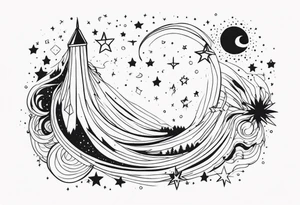 pen in the stars tattoo idea