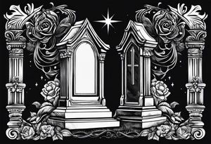 Gravestone without cross tattoo design tattoo idea