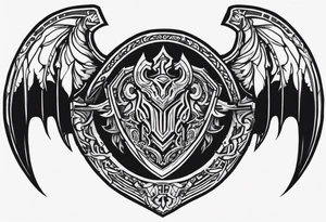 Valhalla stairs sword shield tattoo idea