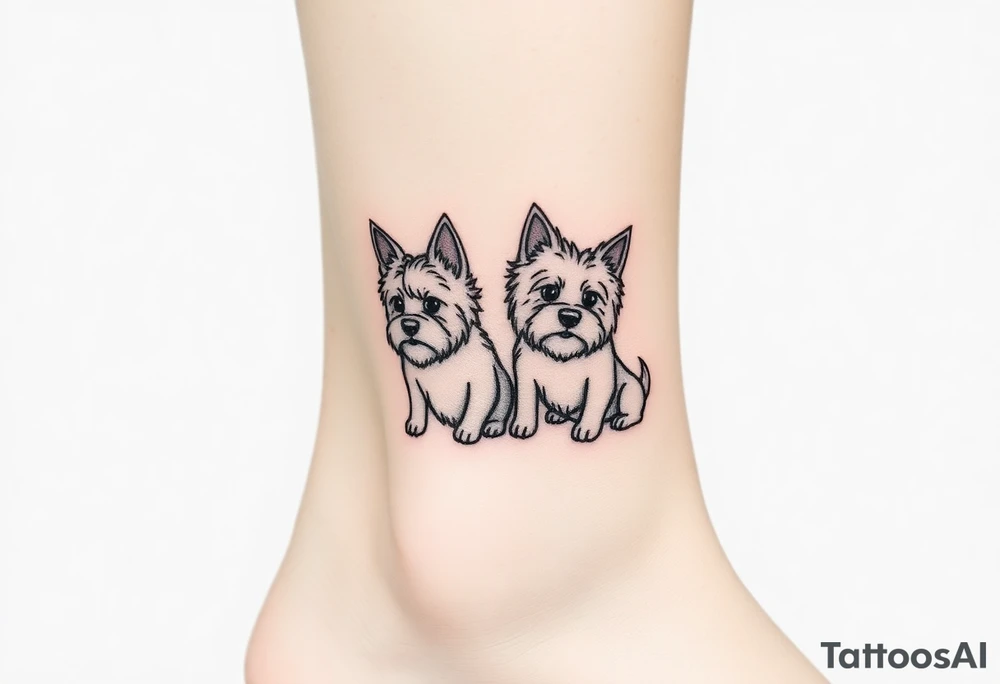 Two westies tattoo idea