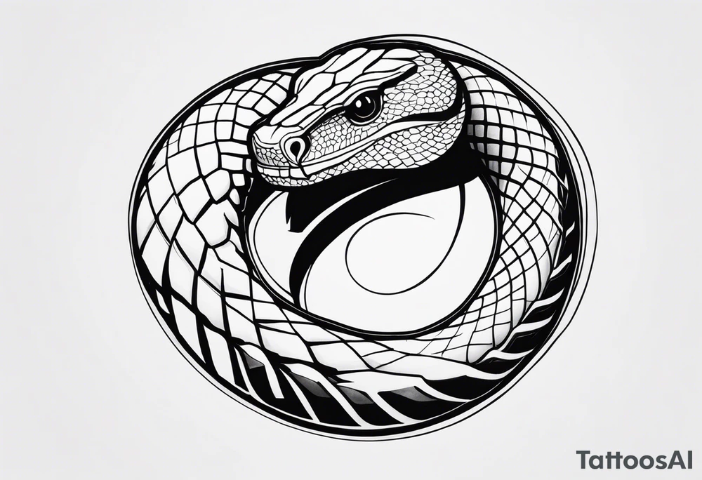 cut snake tattoo idea