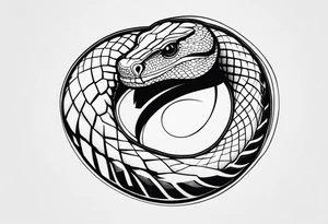 cut snake tattoo idea