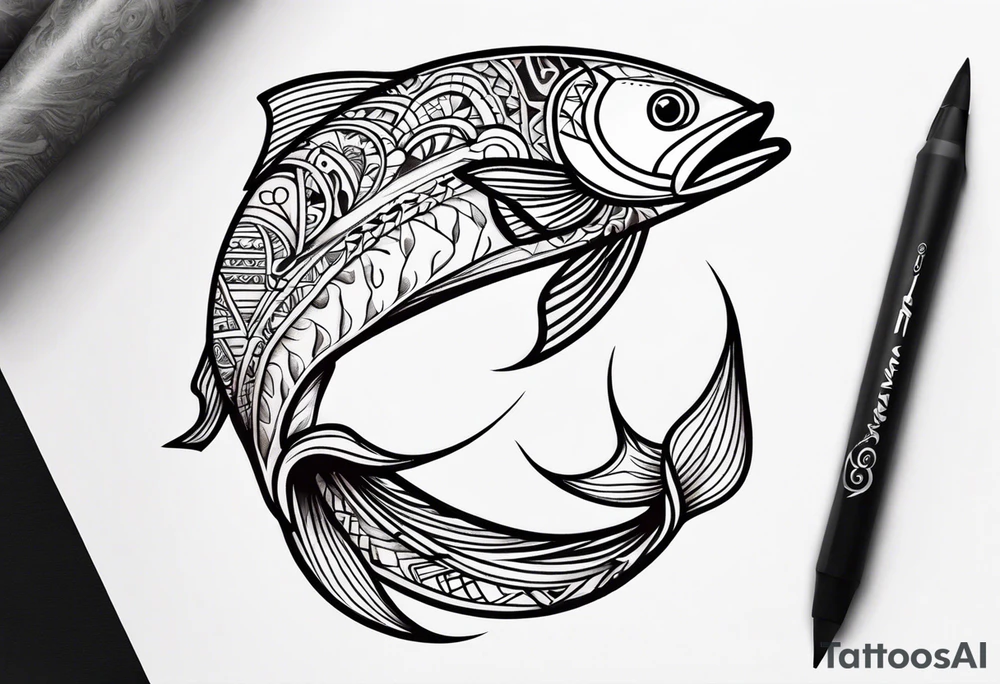 Polynesian fish hook tattoo tattoo idea