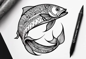 Polynesian fish hook tattoo tattoo idea