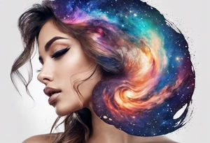 Abstract 
milky way galaxy with swirl tattoo idea