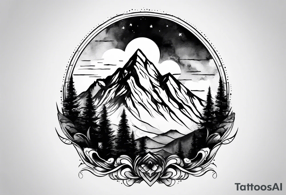 mountain tattoo idea