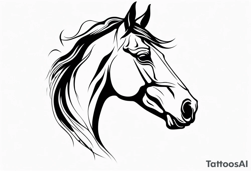 horse head tattoo idea
