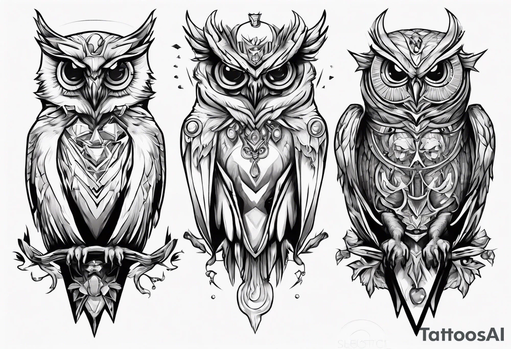 The Demon Owl Stolas, a Prince of Hell who is obsessed with gems, knowledge of astrology and poisonous plants. tattoo idea
