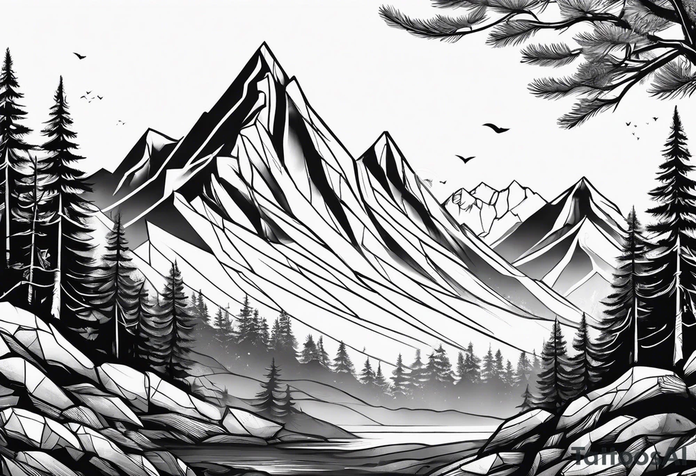 mountains tattoo idea