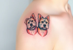 Two westies tattoo idea