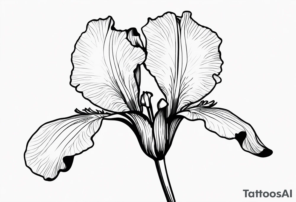 iris flower tattoo idea