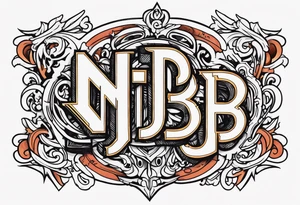 NCJB letters tattoo idea