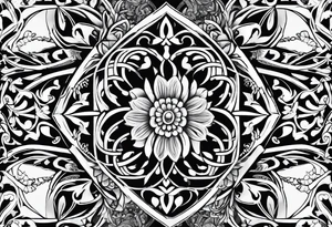 Filagree leg tattoo negative tattoo idea