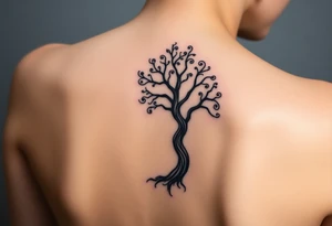Small spiral tree for forearm tattoo idea