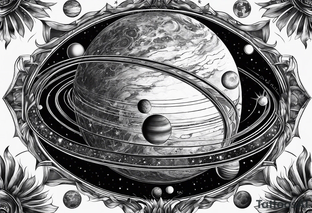 A solar system tattoo idea