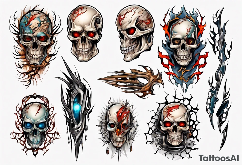 ripped skin tattoo idea