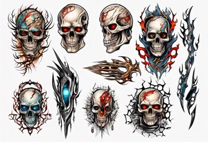 ripped skin tattoo idea