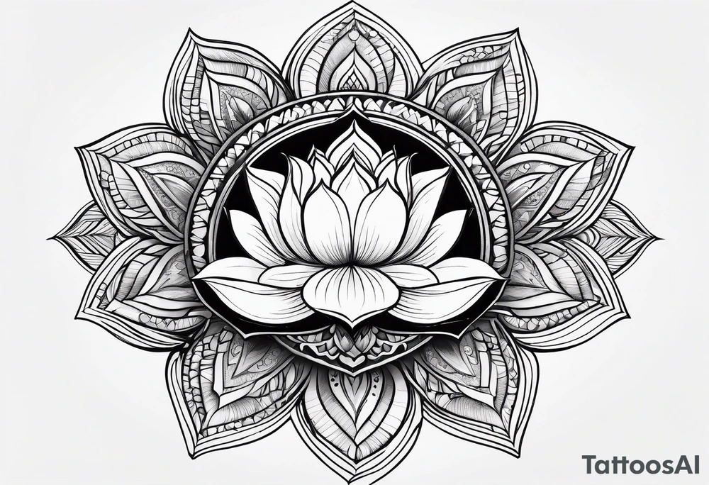 Mandala Lotus tattoo idea