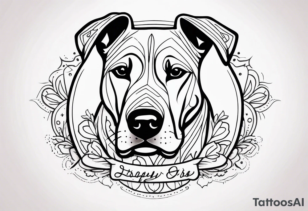 a beautiful dog tattoo idea