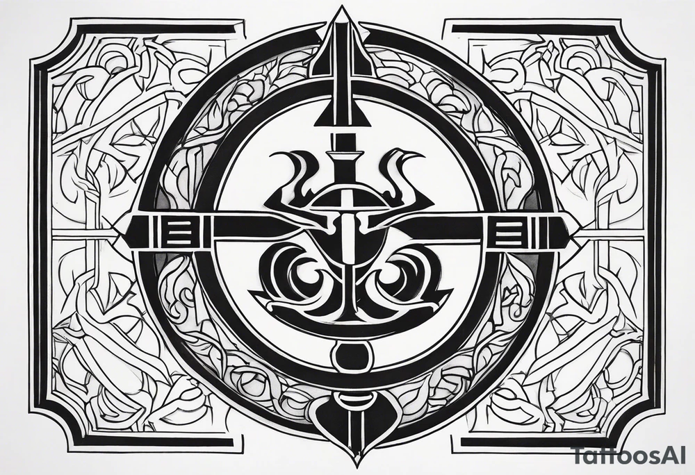 Hermes tattoo black work tattoo idea