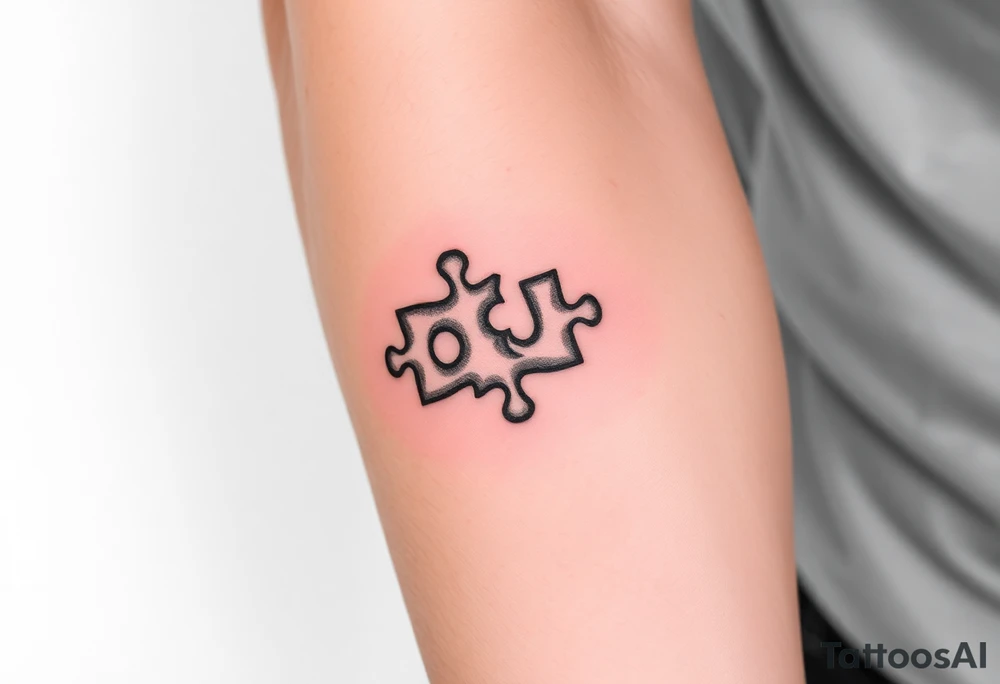 puzzle pieces tattoo idea