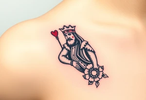 king of hearts tattoo idea