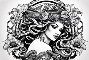 Medusa with venus fly traps instead of snakes tattoo idea
