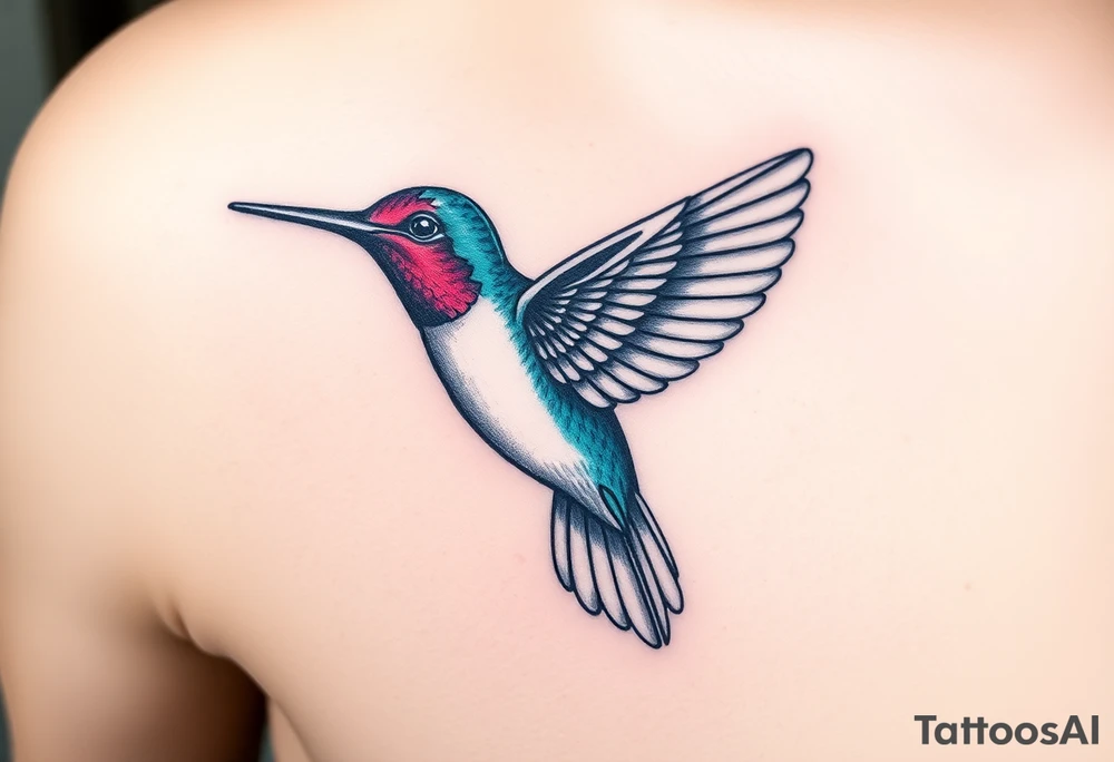 A hummingbird with the Eye of Horus as its body
 (only red , blue and black are possible colors) tattoo idea