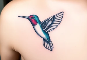 A hummingbird with the Eye of Horus as its body
 (only red , blue and black are possible colors) tattoo idea