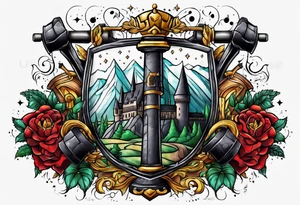 Harry Potter lifting weights tattoo idea