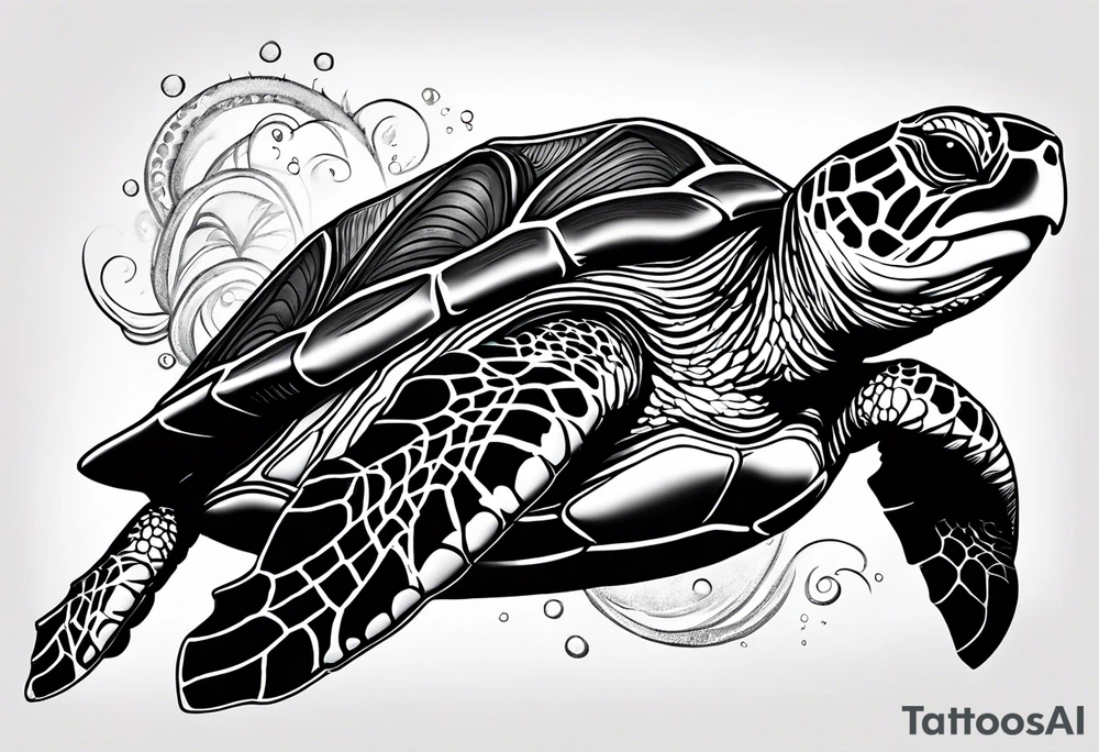 Sea turtle tattoo idea