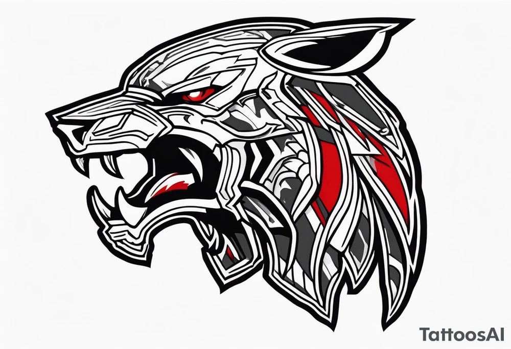 American traditional predator tattoo idea